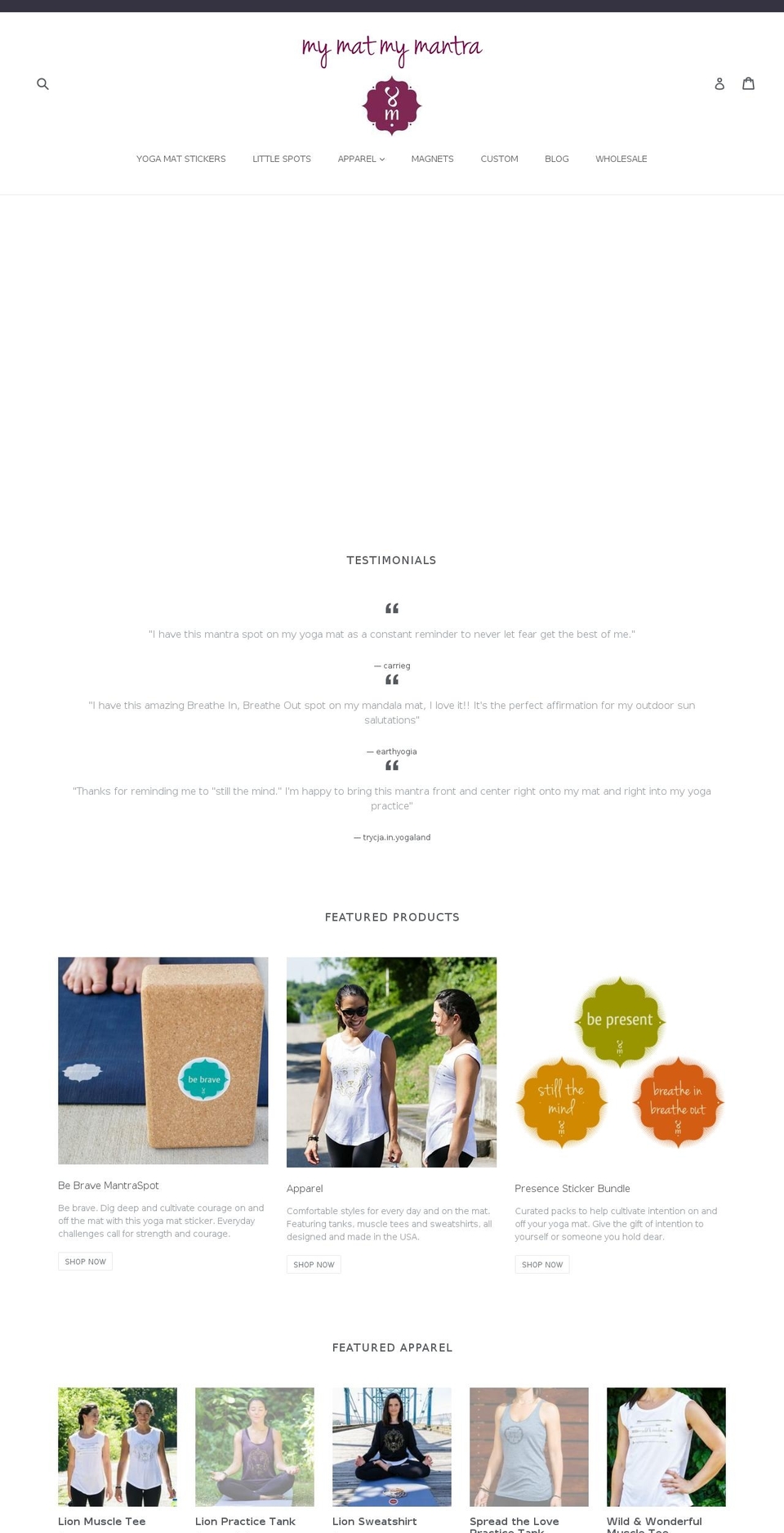 mymantraspot.com shopify website screenshot