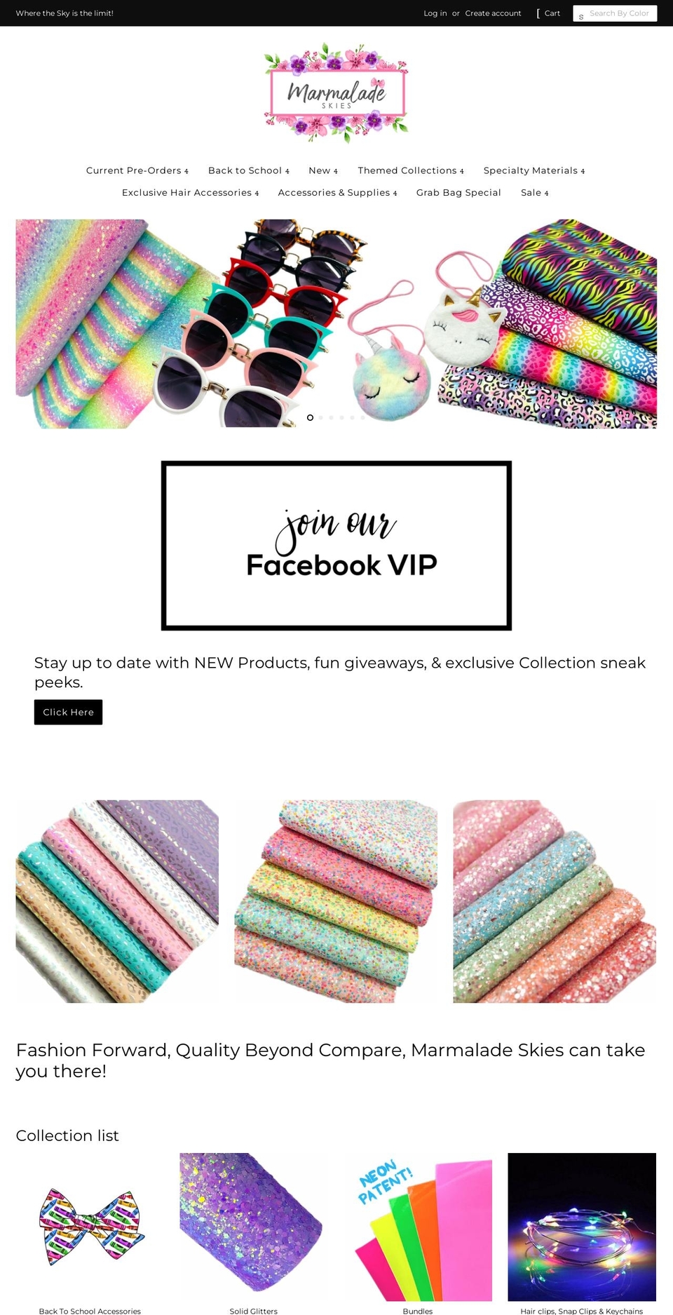 mymarmaladeskies.com — Shopify storefront screenshot