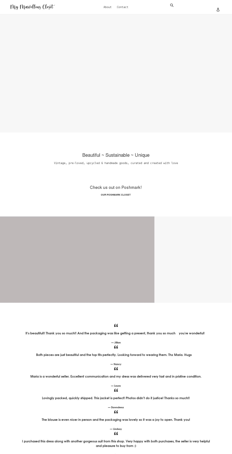 mymarvellouscloset.com shopify website screenshot