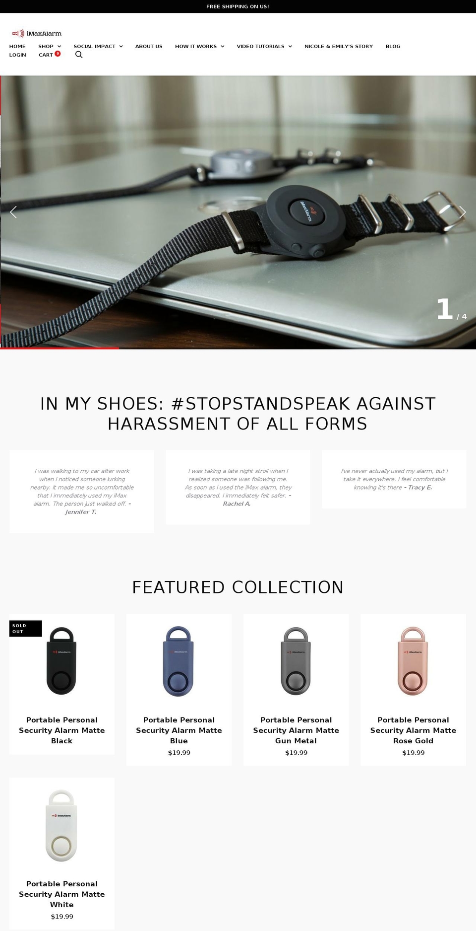 mymaxalarm.com — Shopify storefront screenshot