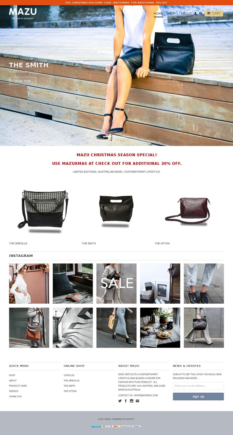 mymazu.com shopify website screenshot
