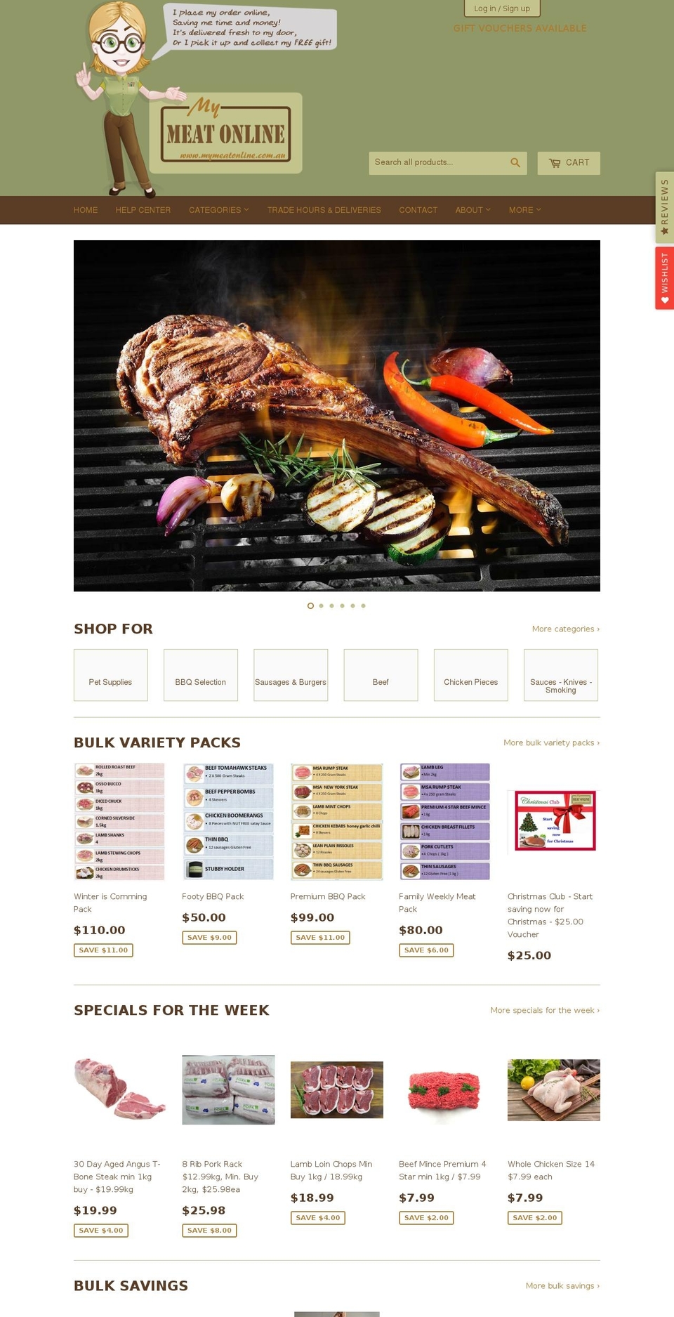 mymeatonline.com.au shopify website screenshot