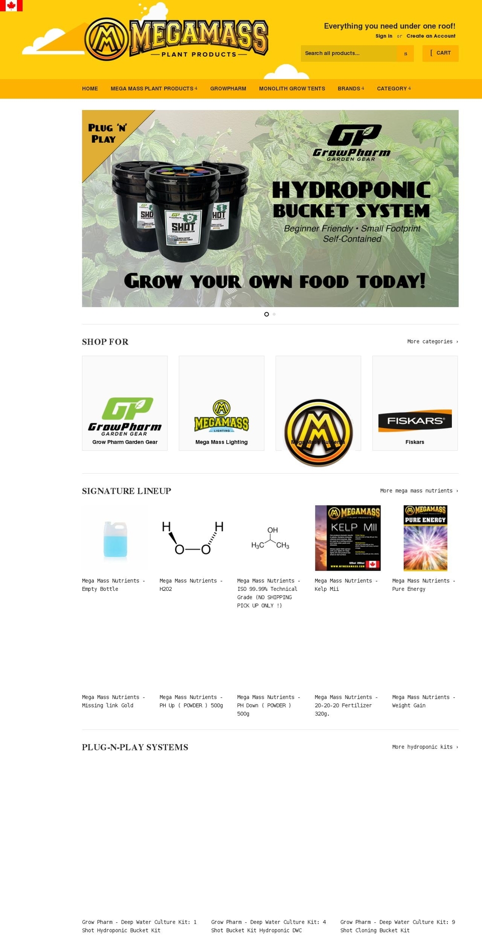 mymegamass.com shopify website screenshot