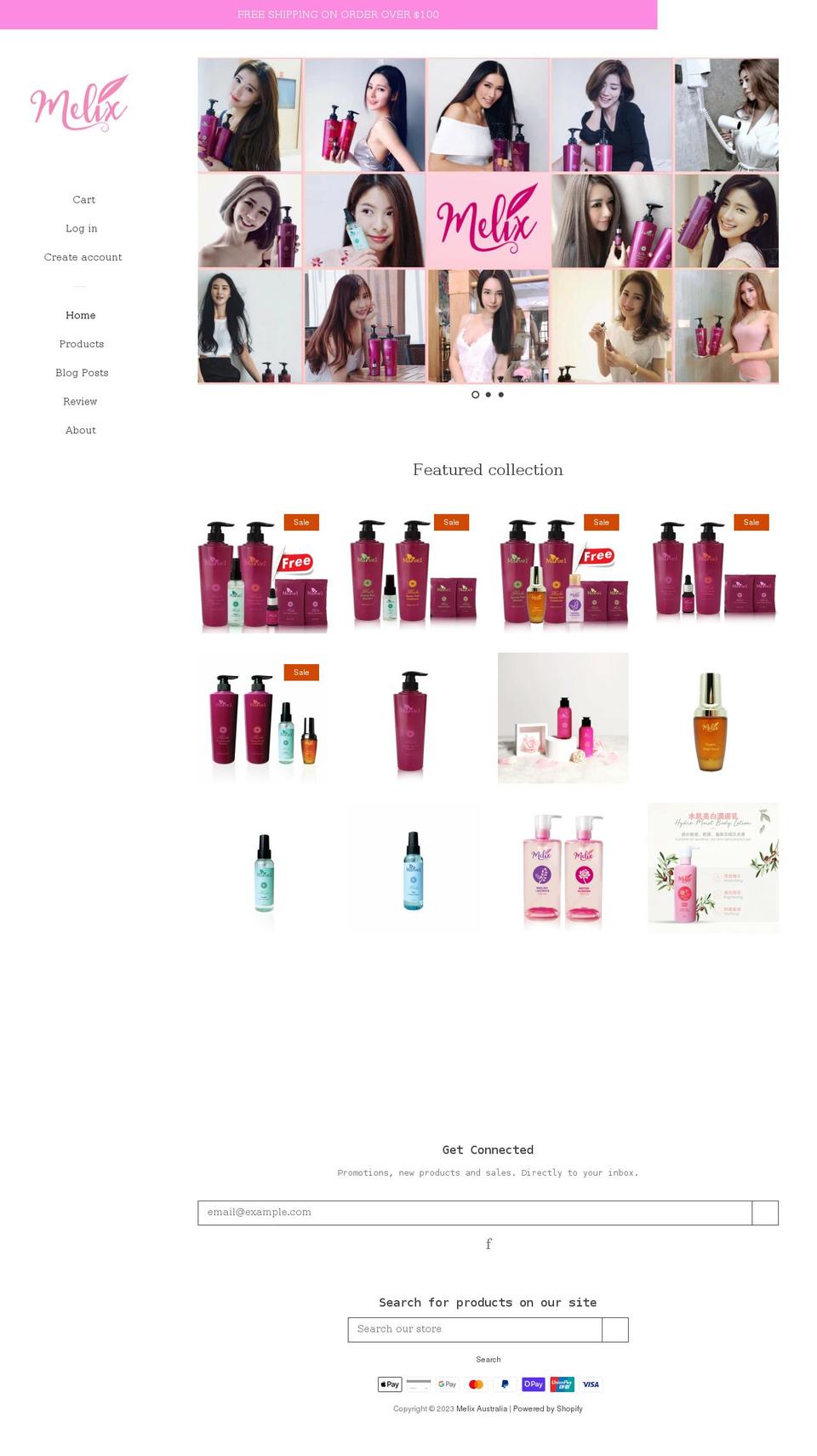 mymelix.com.au shopify website screenshot