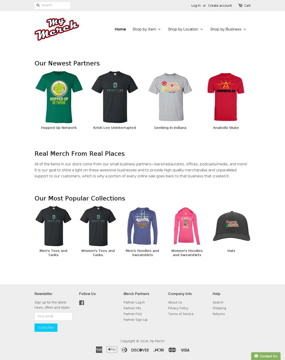 mymerch.us shopify website screenshot