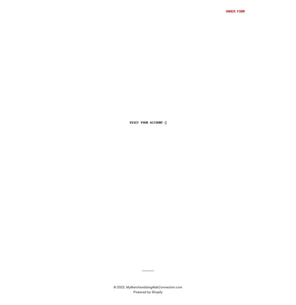 mymerchandisingaidsconnection.com shopify website screenshot
