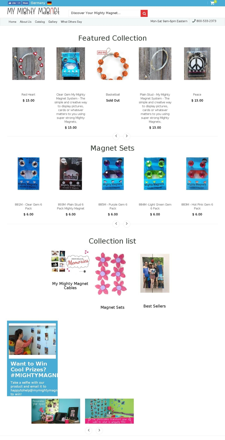 mymightymagnet.com shopify website screenshot