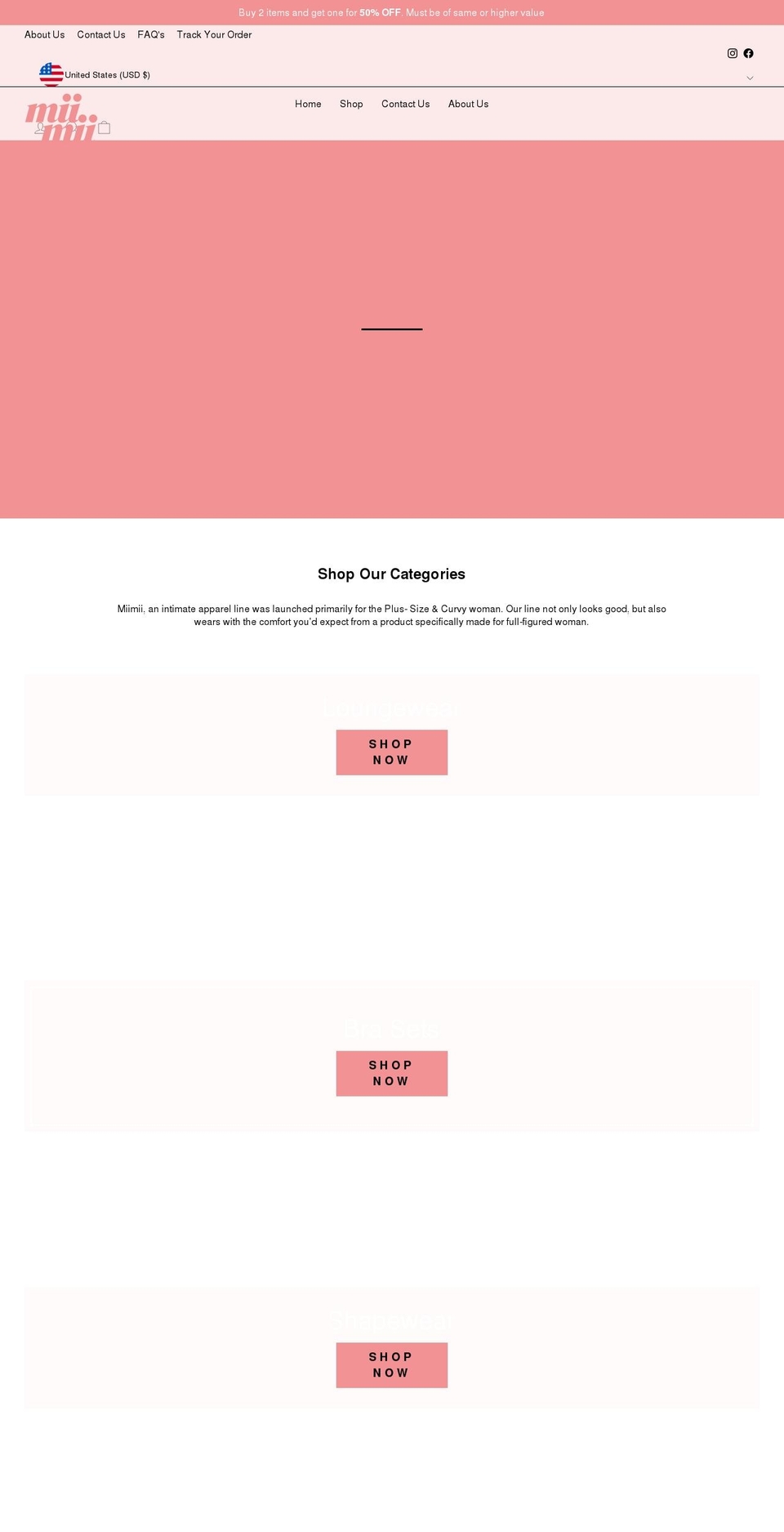 mymiimii.com shopify website screenshot