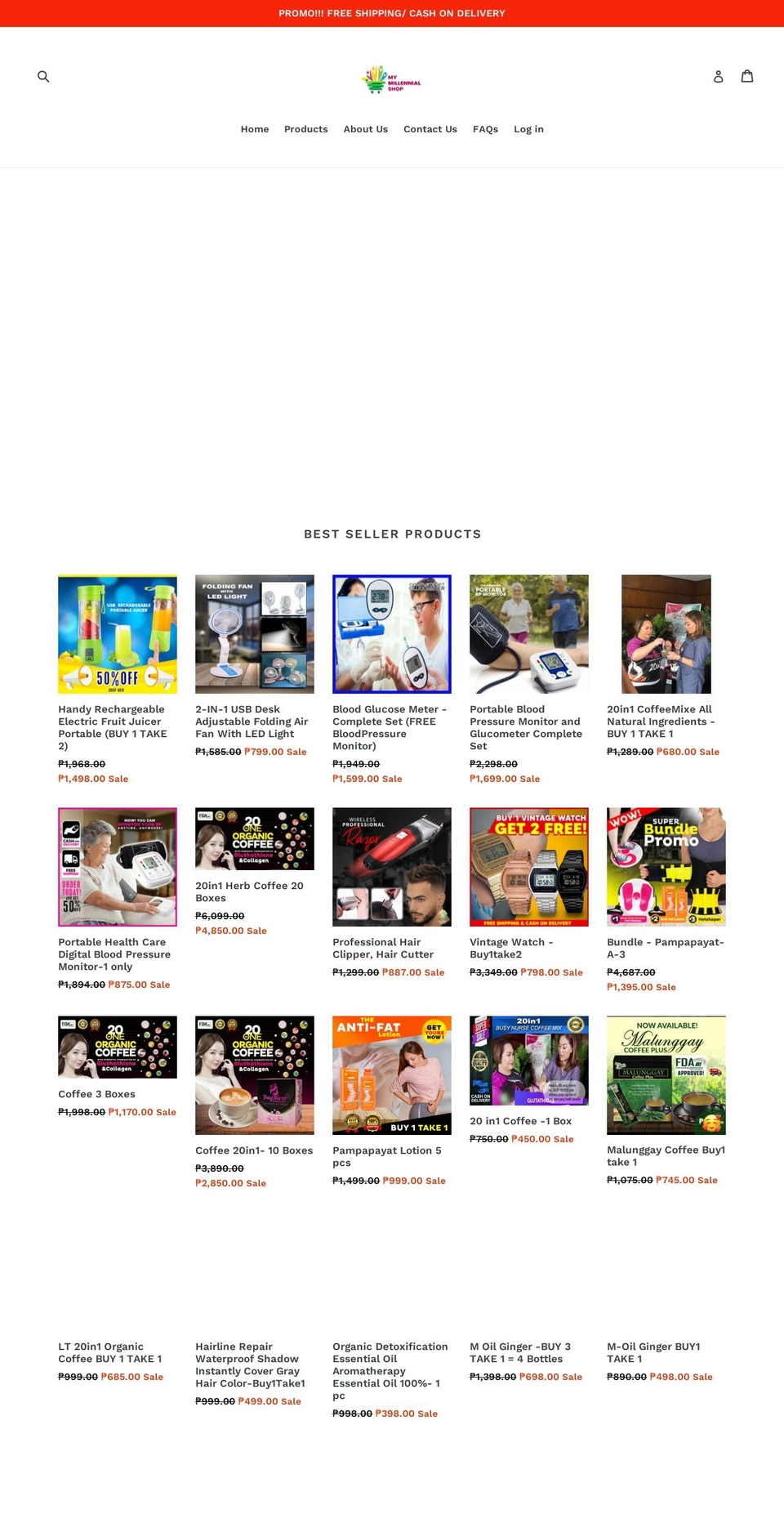 mymillennialshop.com — Shopify storefront screenshot