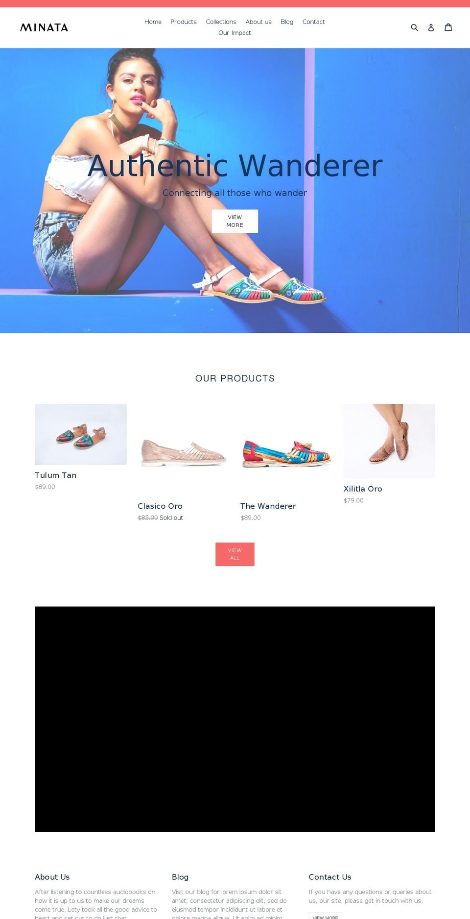 myminata.com — Shopify storefront screenshot