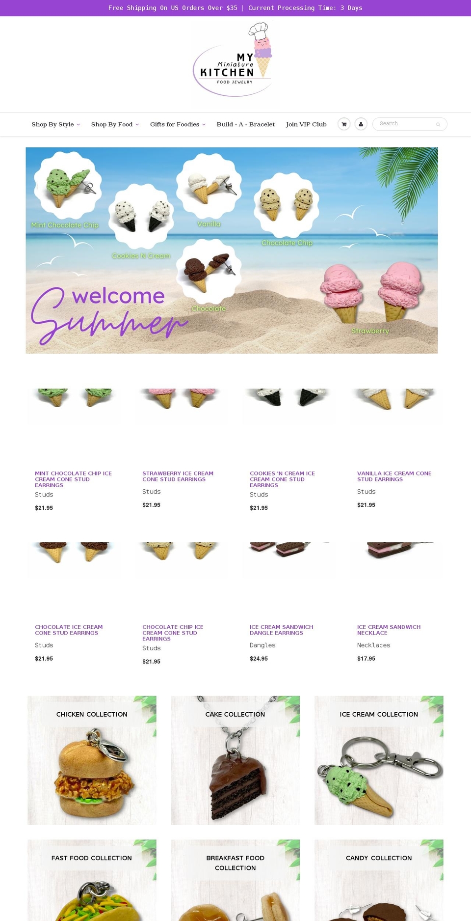 myminiaturekitchen.com shopify website screenshot