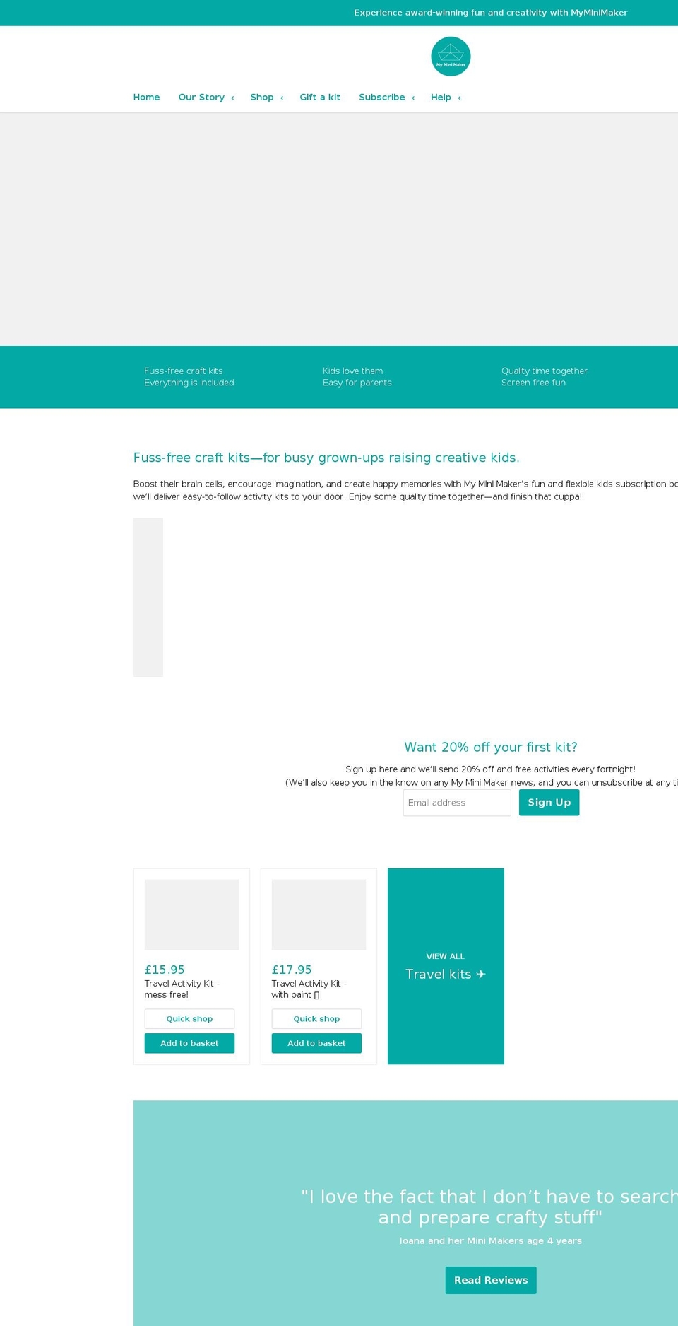 myminimaker.com shopify website screenshot
