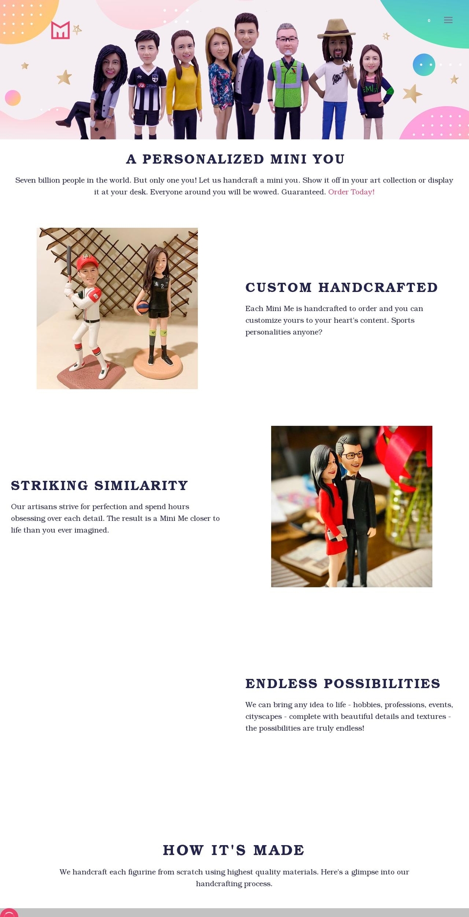 myminime.art shopify website screenshot