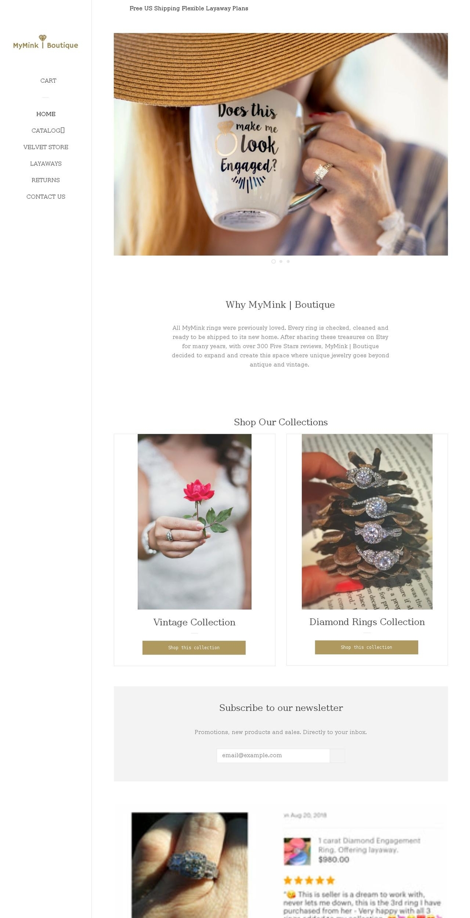myminkboutique.com shopify website screenshot