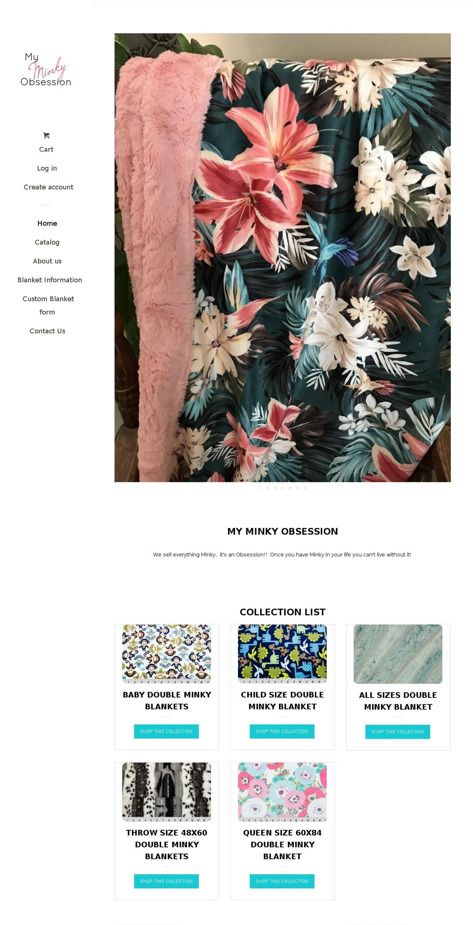 myminky.com — Shopify storefront screenshot