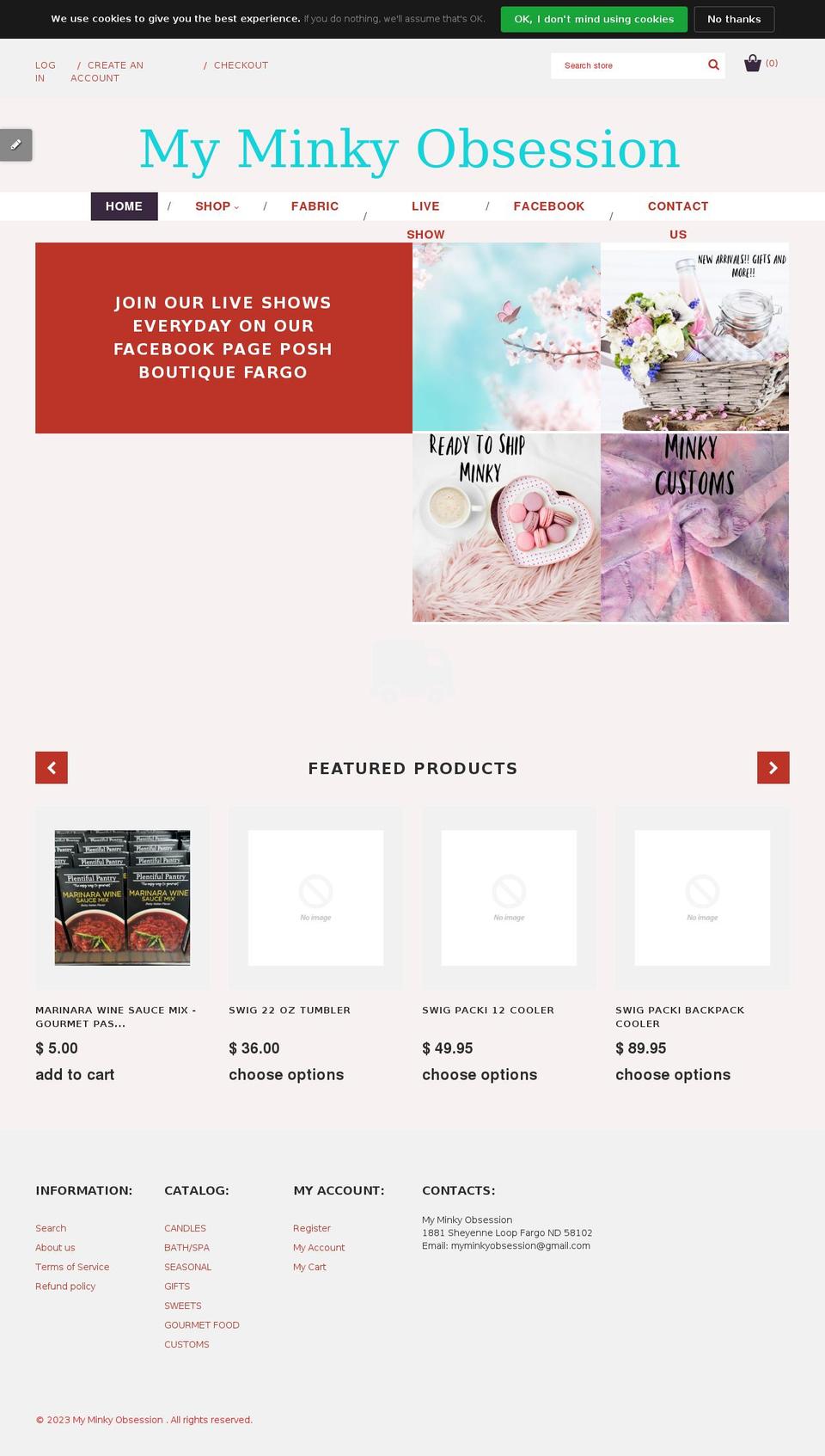 myminkyobsession.com shopify website screenshot