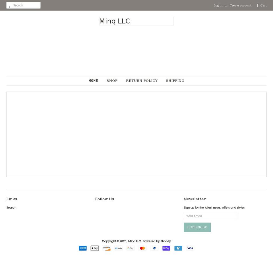 myminq.com shopify website screenshot