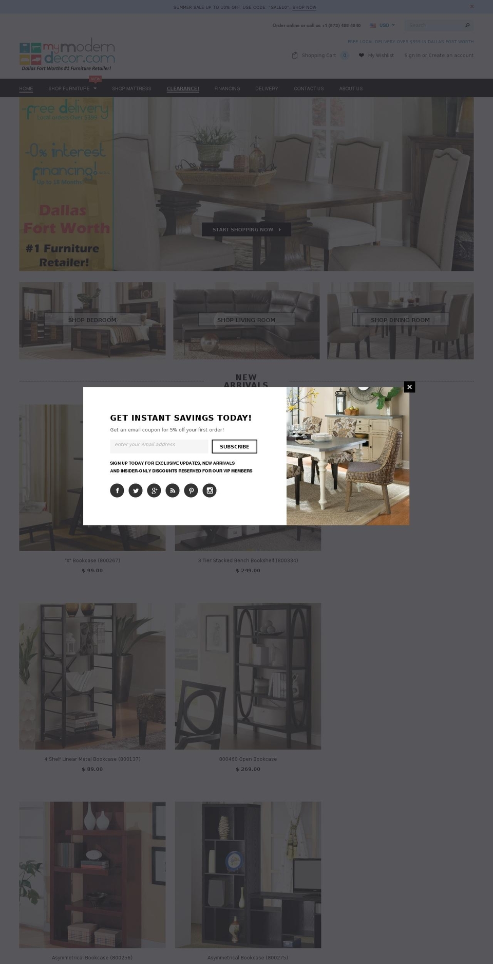 mymoderndecor.com shopify website screenshot