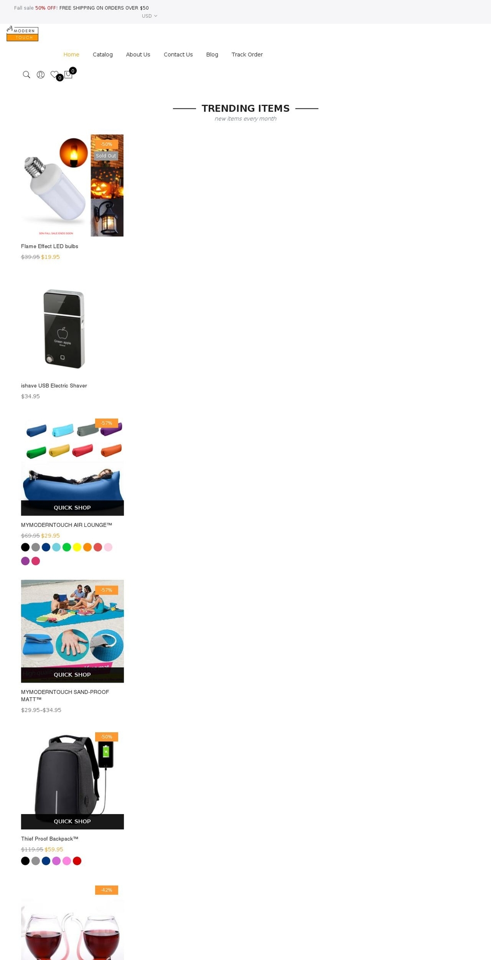 mymoderntouch.com — Shopify storefront screenshot