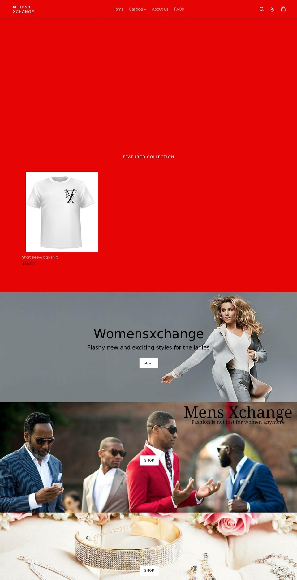 mymodishxchange.com — Shopify storefront screenshot