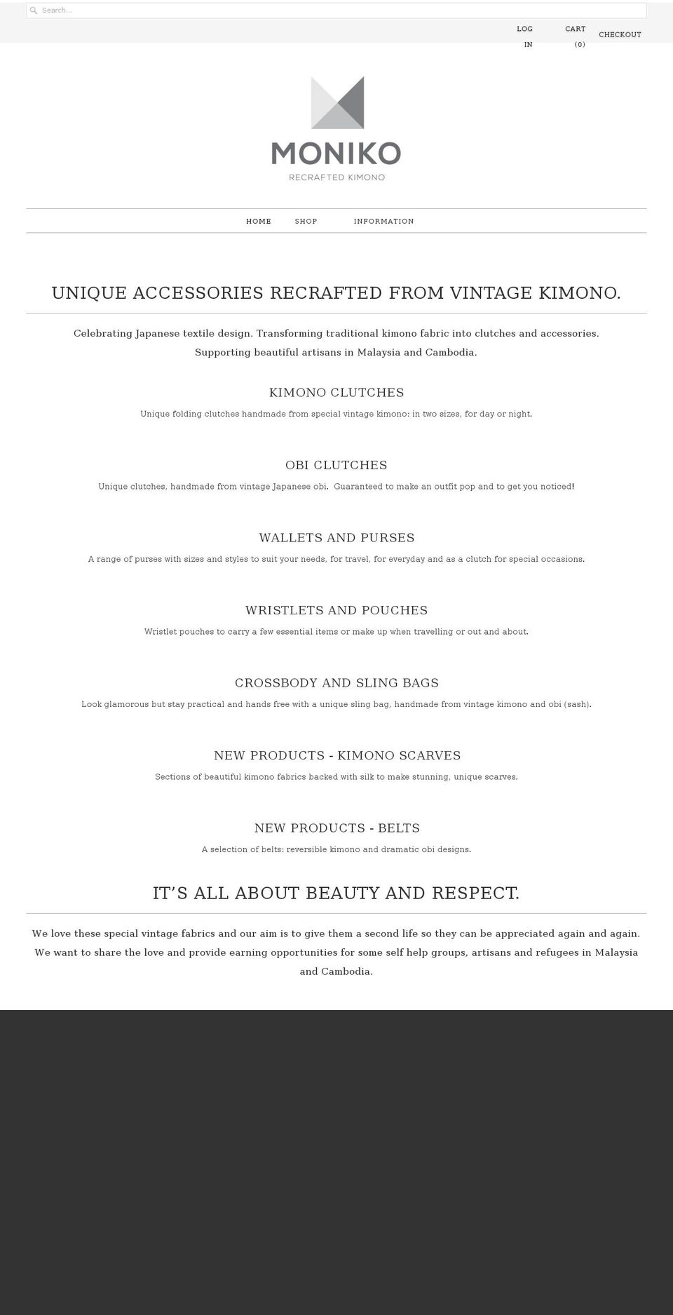 mymoniko.com shopify website screenshot