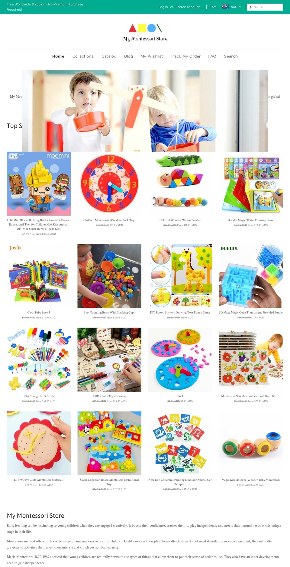 mymontessori.store shopify website screenshot