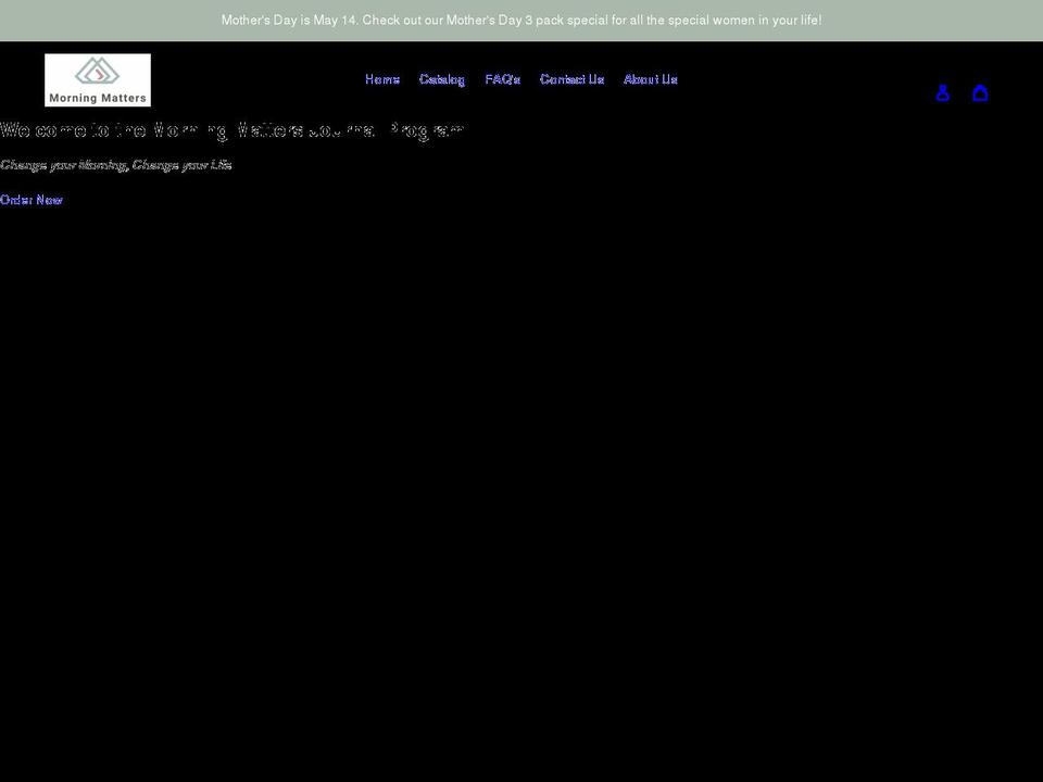mymorningmatters.com shopify website screenshot