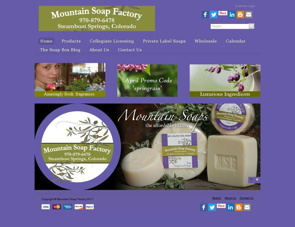 Adaptable Shopify theme site example mymountainsoap.com