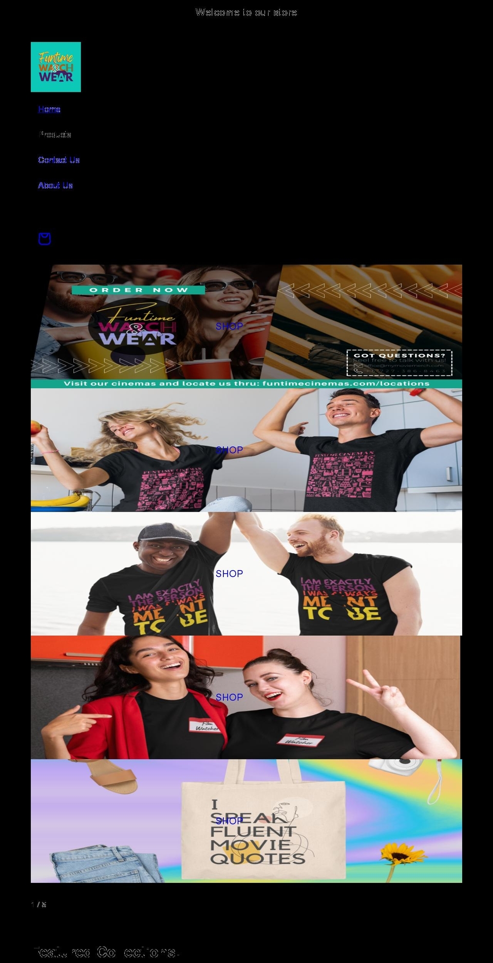 mymoviemerch.com shopify website screenshot