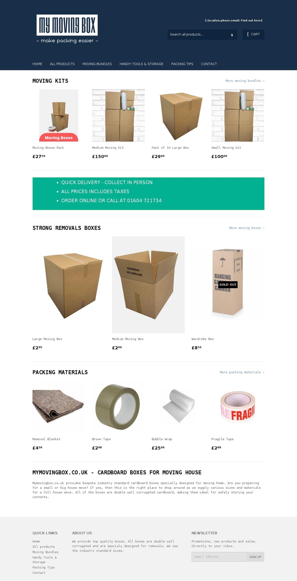 mymovingbox.co.uk shopify website screenshot