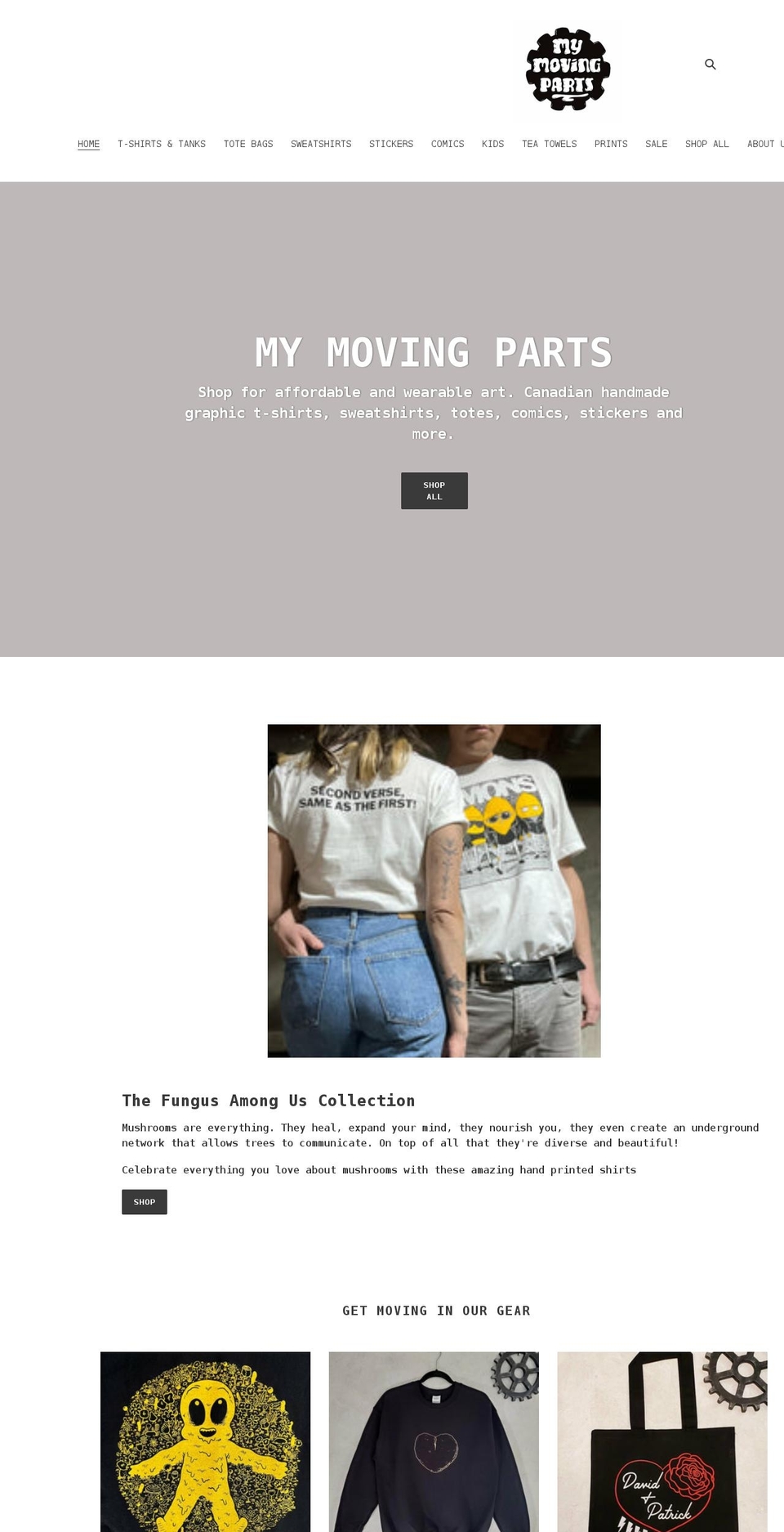 mymovingparts.com shopify website screenshot