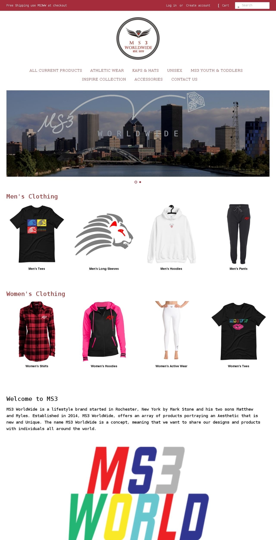 myms3worldwide.com — Shopify storefront screenshot