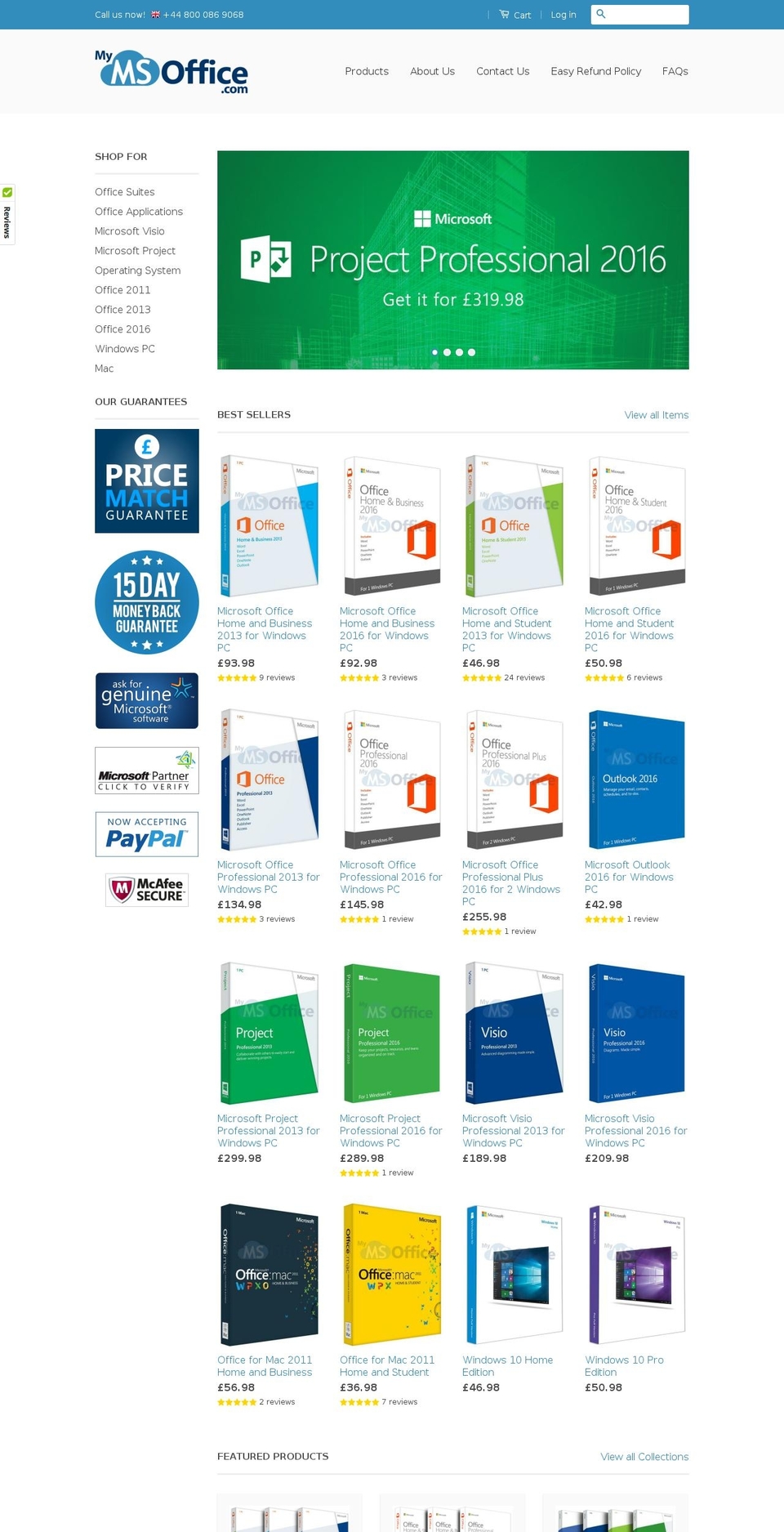 mymsoffice.com shopify website screenshot