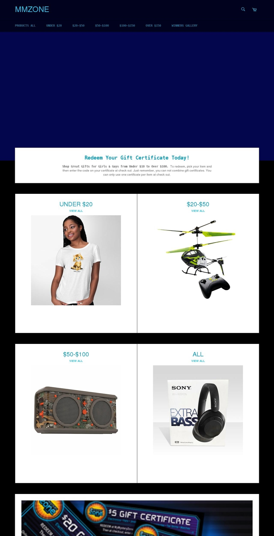 mymysteryzone.com shopify website screenshot