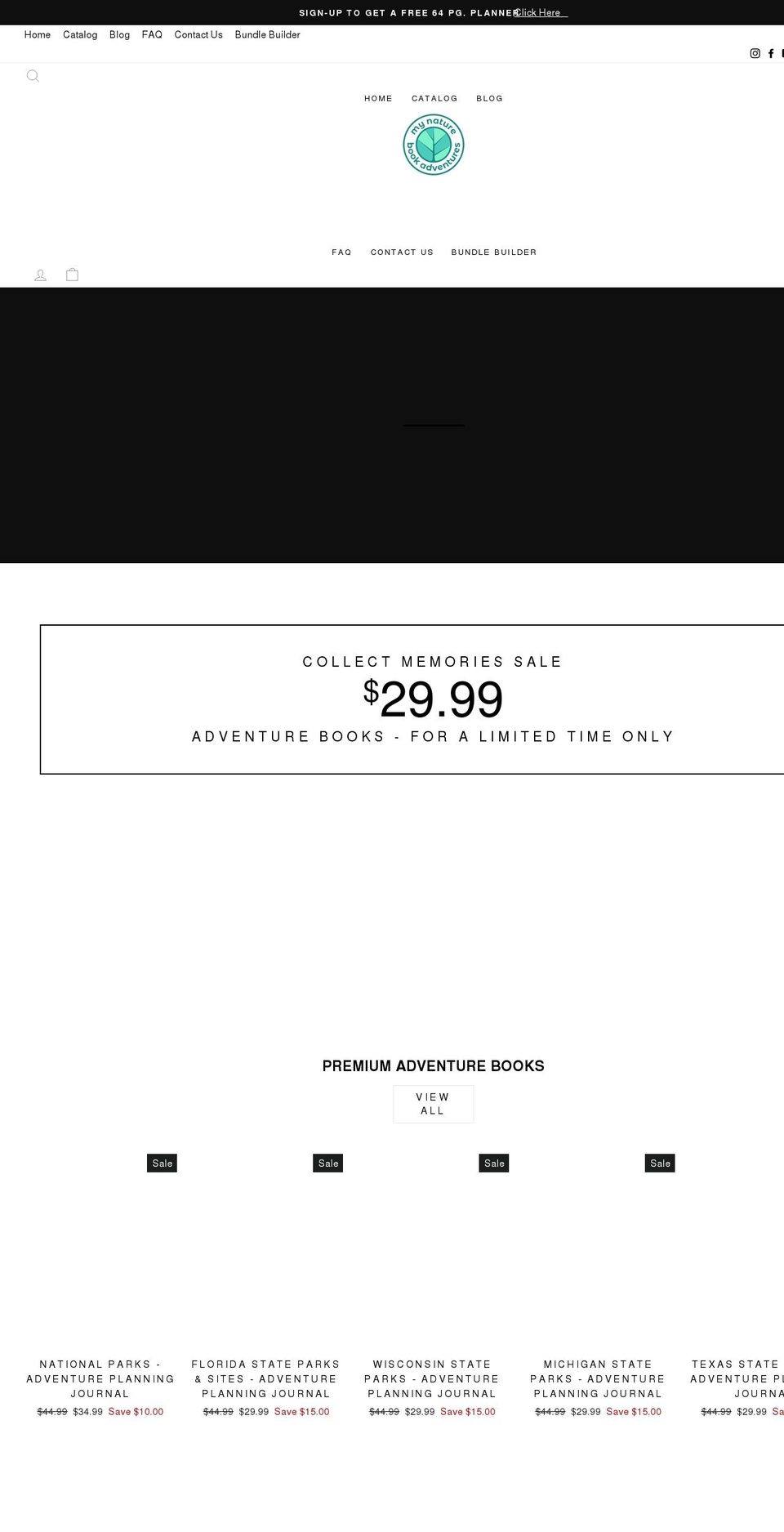 mynaturebookadventures.com shopify website screenshot