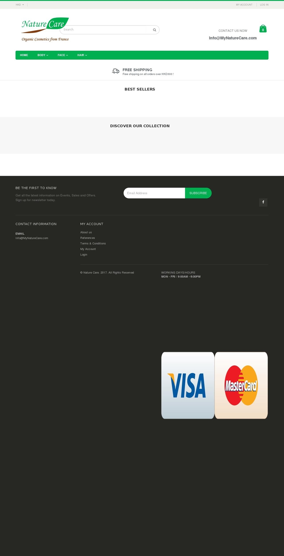 mynaturecare.com — Shopify storefront screenshot