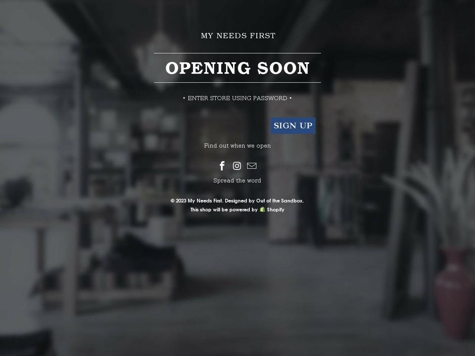 myneedsfirst.com shopify website screenshot