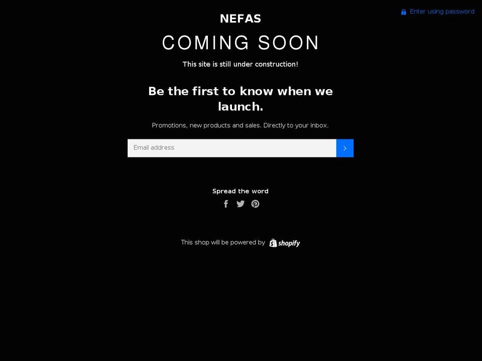 mynefas.com — Shopify storefront screenshot