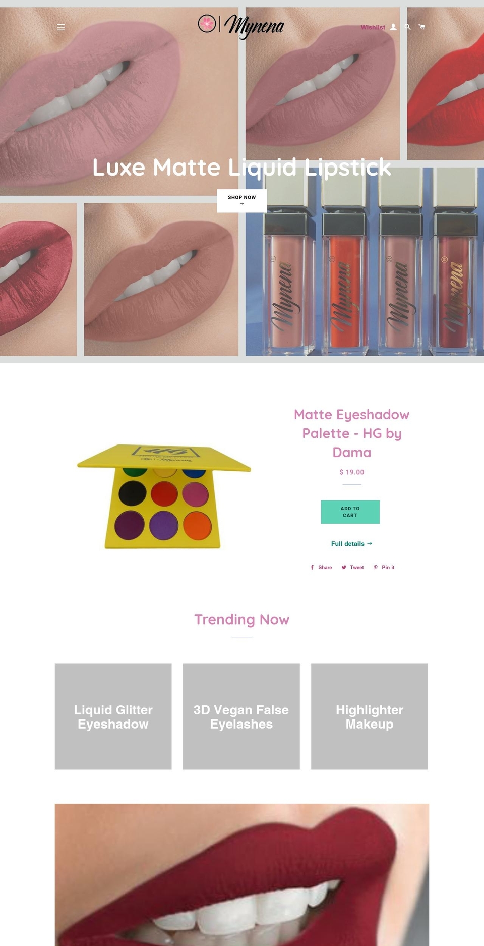 mynena.com shopify website screenshot