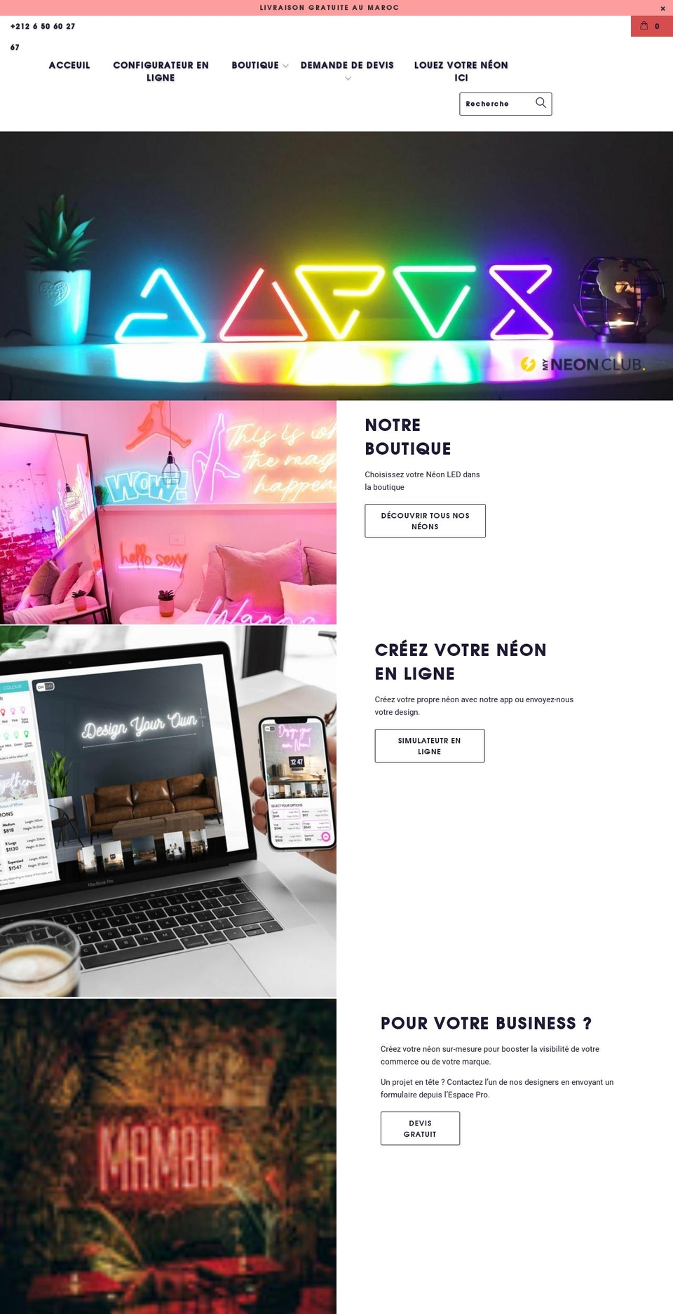 myneonclub.com shopify website screenshot