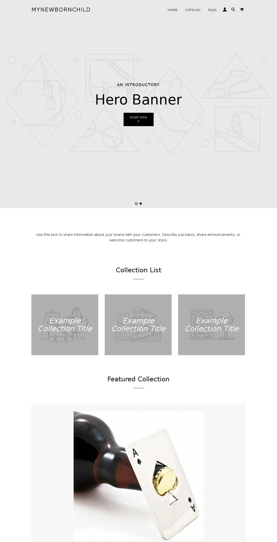 mynewbornchild.com shopify website screenshot