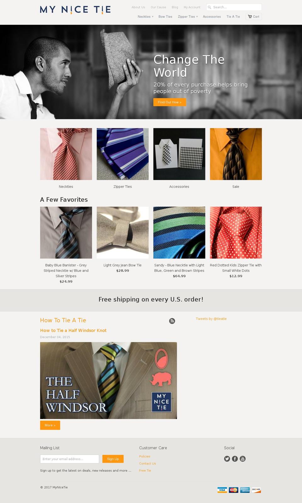 mynicetie.com shopify website screenshot
