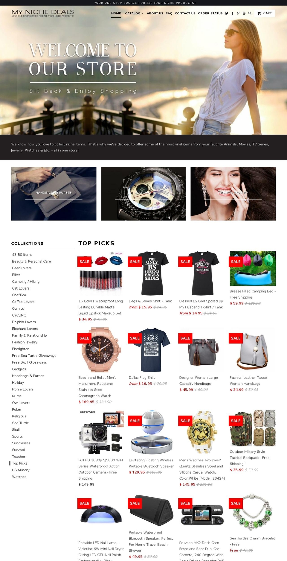 mynichedeals.com shopify website screenshot