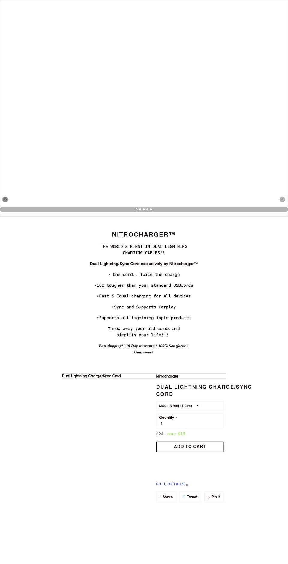 mynitrocharger.com shopify website screenshot