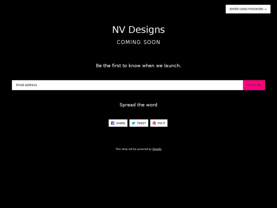 mynvdesigns.com — Shopify storefront screenshot