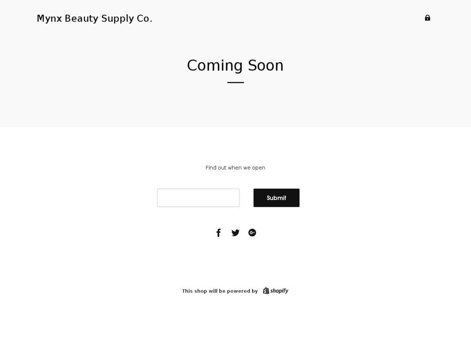 mynxbeauty.com — Shopify storefront screenshot