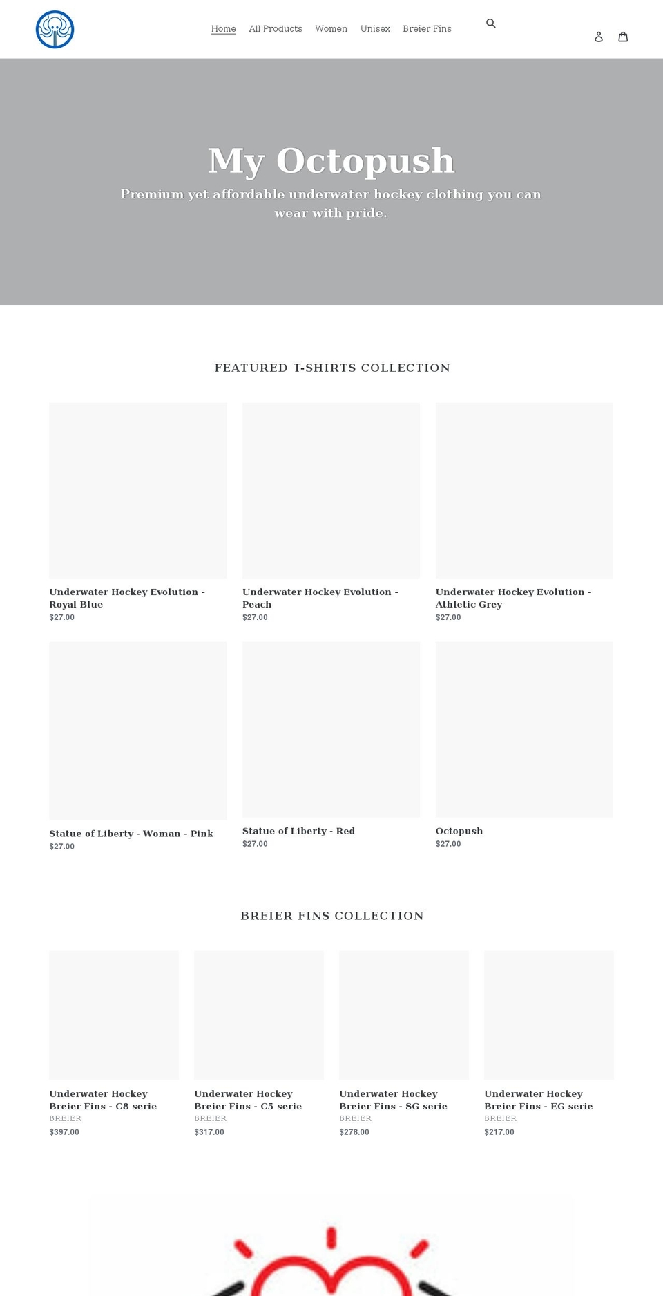 myoctopush.com shopify website screenshot