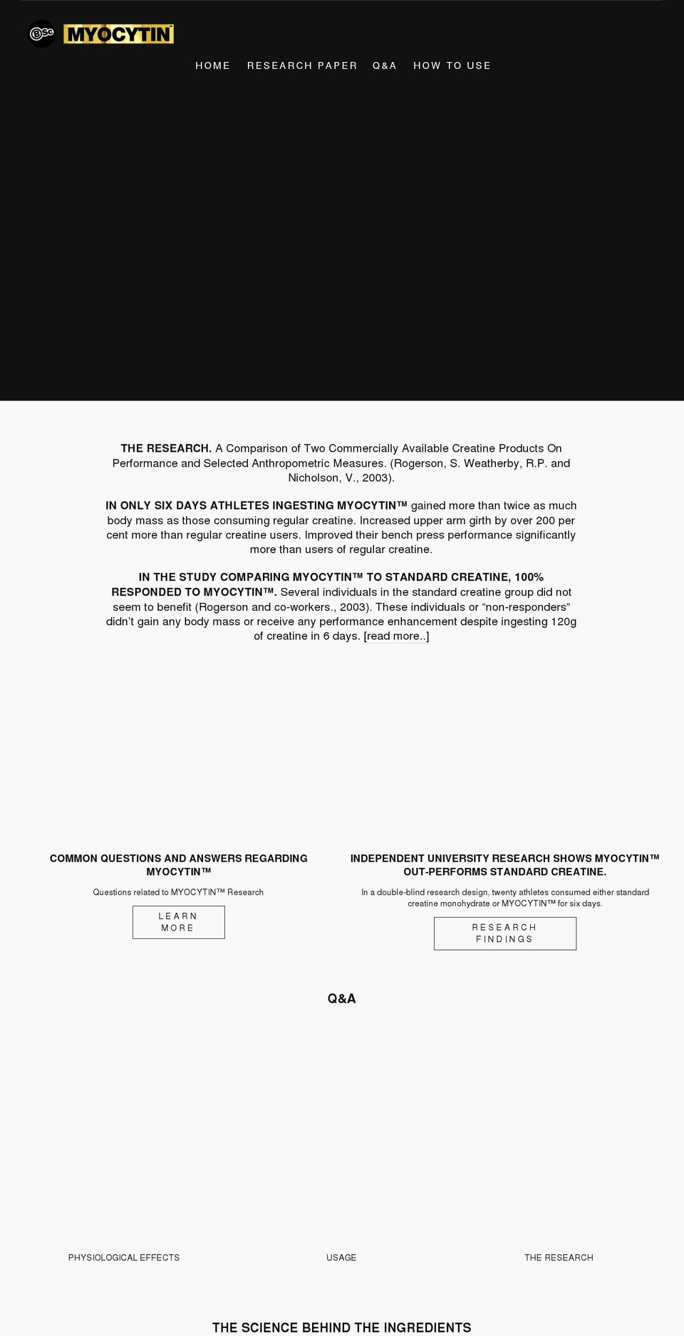 myocytin.com shopify website screenshot