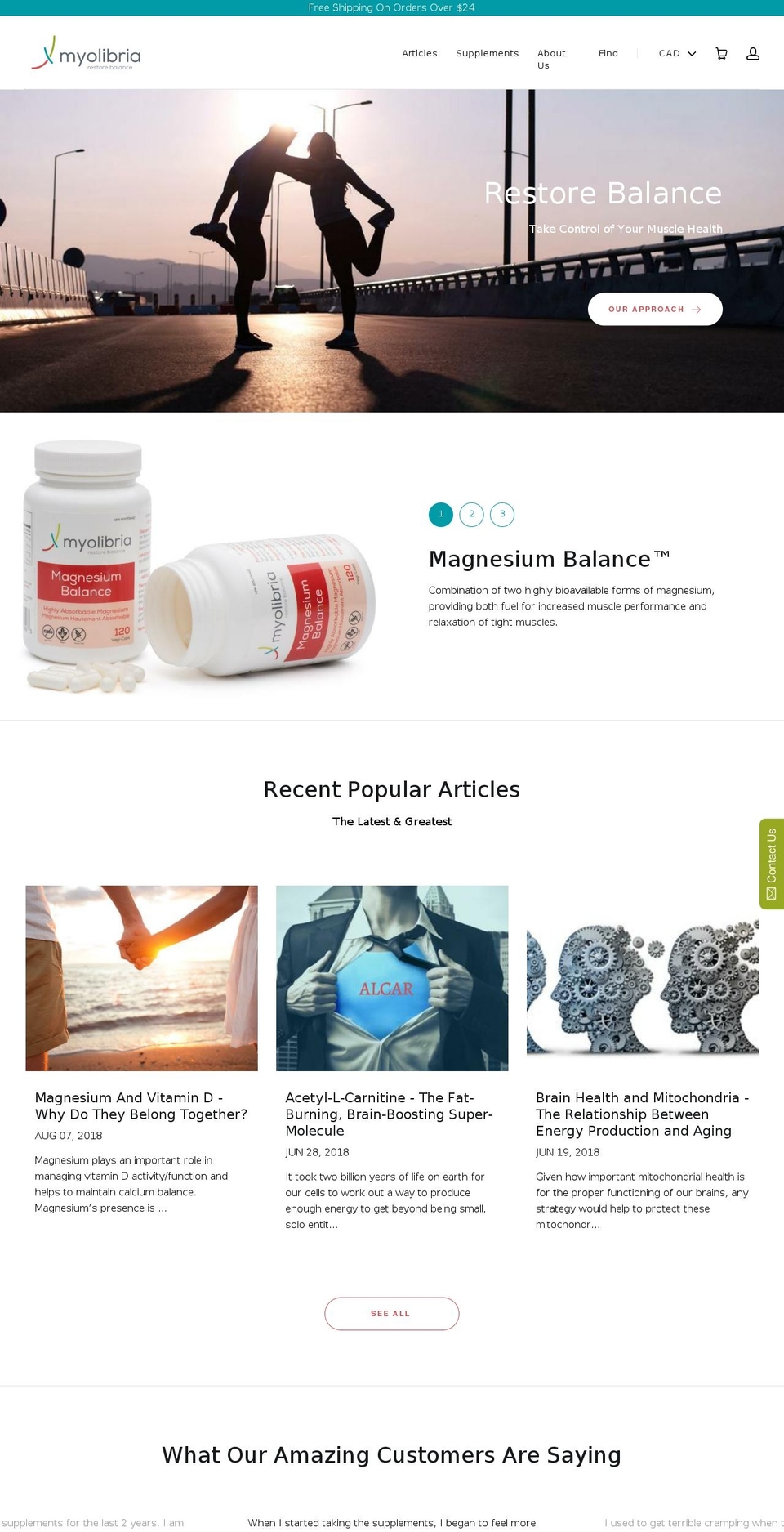myolibria.com — Shopify storefront screenshot