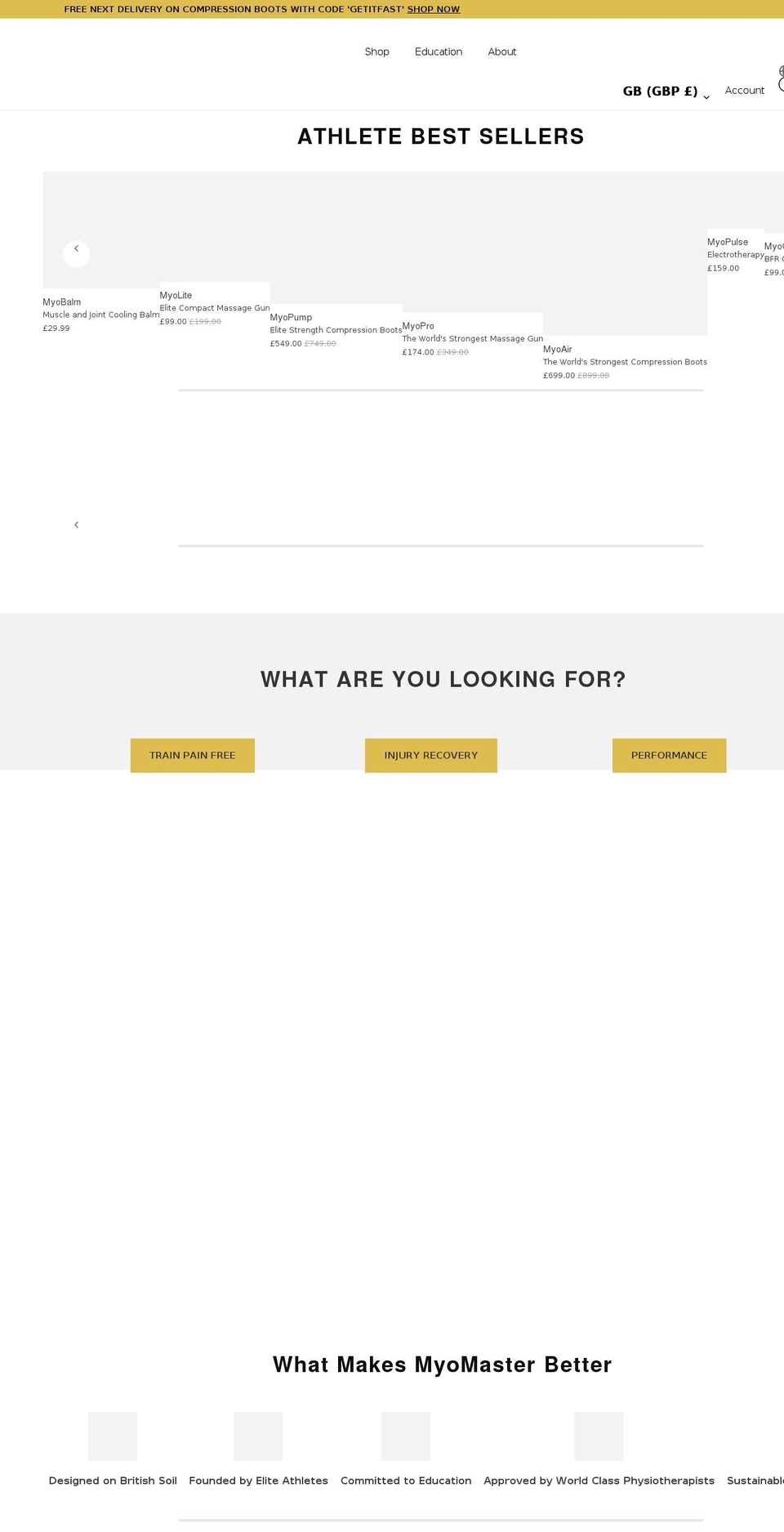 myomaster.com shopify website screenshot